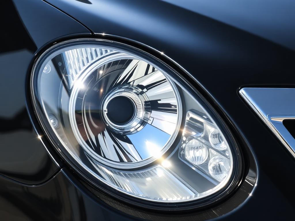 Crystal clear headlight after 4-step restoration